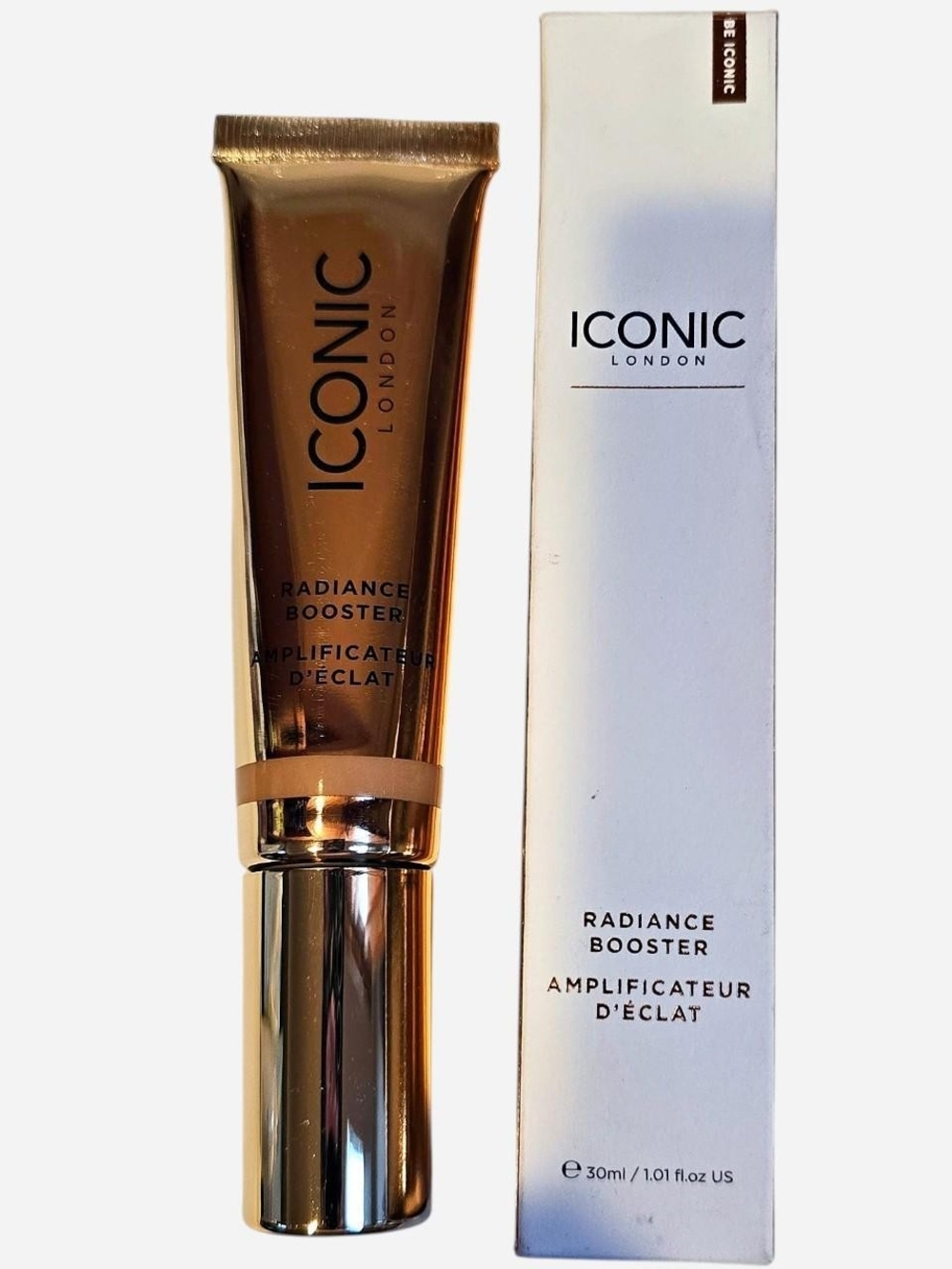 ICONIC London Radiance Booster - Gold and White Packaging